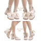 Iris Corolla Tulips Chunky Heel Shoes(Reservation/6 Colours/Full Payment Without Shipping)